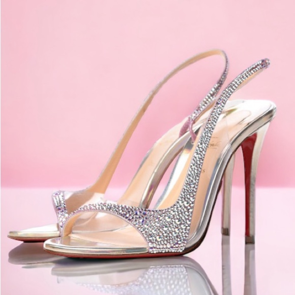 Christian Louboutin Optisling Strass 100 Swarovski Crystal Wedding $2,998 Retail